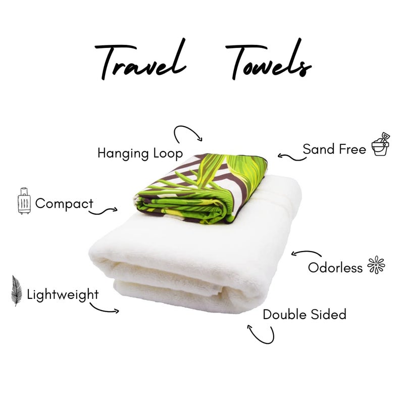 ECCOSOPHY Microfiber Beach Towel -Sand Free Towels are Quick Dry, Light Weight, Super Absorbent-Perfect Pool, Travel, Cruise, Camping Essentials-Oversized Extra Large for Adults (Madagascar) - Image 4